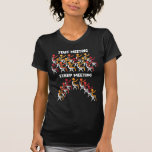 T-shirt Réunion du groupe de la science des bactéries sur<br><div class="desc">Drôle professeur de biologie ou cadeau étudiant. Amusant Conception de la microbiologie pour les infirmières,  les médecins et tout autre geek scientifique fier.</div>
