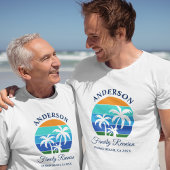 T-shirt Réunion en famille Summer Beach Palm Trees