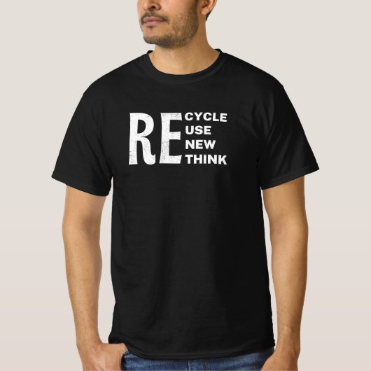 T-shirt Réutiliser la réutiliser la réutiliser repenser (Devant)