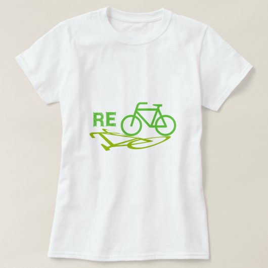 T-shirt Réutilisez la conception de vélo (Design devant)