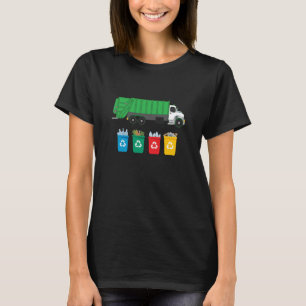 T-shirt Réutilisez le camion à ordures vert