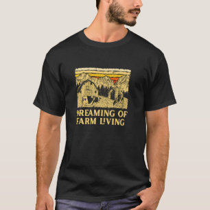 T-shirt Rêvant d'une vie agricole végane agriculteur végét