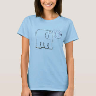 T-shirt rêvant l'éléphant - customisé