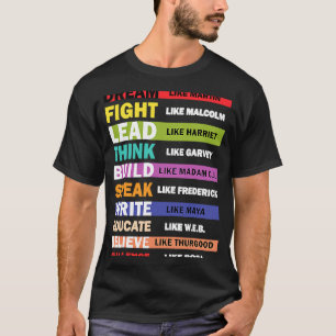 T-shirt Rêve Comme Martin Leaders African Pride Black Hist