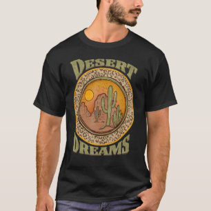 T-shirt Rêve de désert Été Western Cactus Cowgirl Rodéo