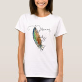 T-shirt Rêve de plume d'aquarelle (Devant)