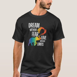 T-shirt Rêve d'éléphant gay sans crainte Rainbow Pride Lgb