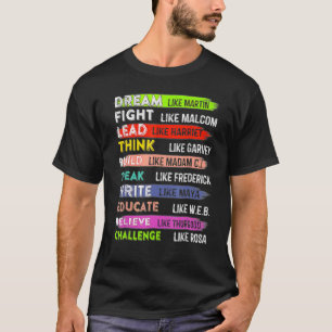 T-shirt Rêve Du Mois De L'Histoire Noire Comme Martin Diri