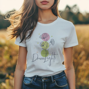 T-shirt Rêve illumine les couleurs florales pastel