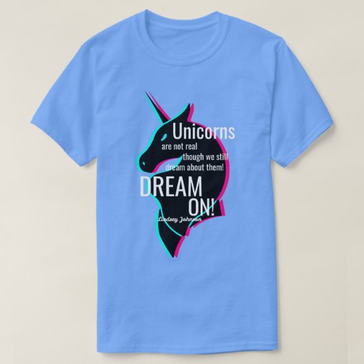 T-shirt RÊVE sur la conception Unicornes (Design devant)