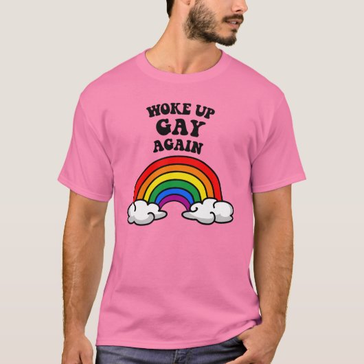 T-shirt Réveillé gay à nouveau (Devant)