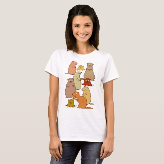 T-shirt Réveillez Groundhogs ! (Devant entier)