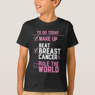 T-shirt Réveillez-vous Beat Breast Cancer Rule Le Monde 2
