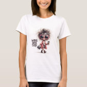 T-shirt "Réveillez-vous et coupez" Whimsical Latte Girl Bo (Devant)