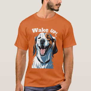 T-shirt Réveillez-vous ! ! Golden retriever Pop Art par Ca
