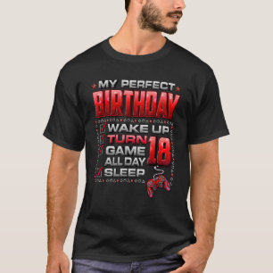 T-shirt Réveillez-vous Tournez 18 Jeu Tout le Jeu Jeu Jeu