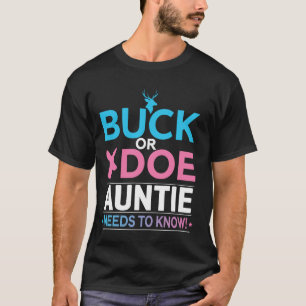 T-shirt Révélation du sexe Buck ou Doe Grande Tante Corres