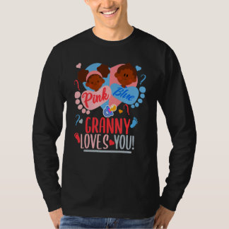 T-shirt Révélation du sexe Ethnique Rose ou bleu MAMIE T'a