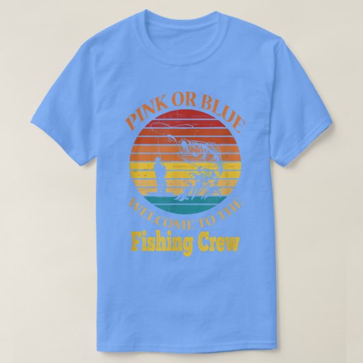 T-shirt Révéler le genre Conception de pêche pour un pêche (Design devant)