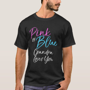 T-shirt Révéler le genre Famille rose ou bleu grand-père