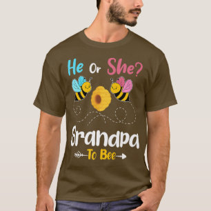 T-shirt Révéler le genre Lui ou Elle grand-père à Bee Baby