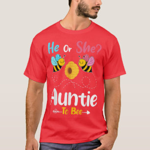 T-shirt Révéler le genre Lui ou Elle Tante à Bee Baby Anno
