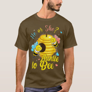 T-shirt Révéler le genre Lui ou Elle Tante à Bee Baby Anno