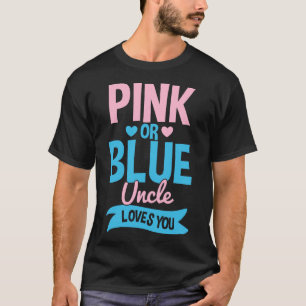 T-shirt Révéler le genre Oncle rose ou bleu