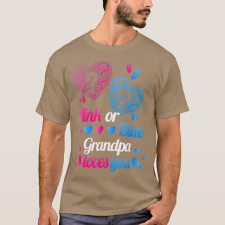 T-shirt Révéler Le Genre Rose Ou Bleu Grand-Père Vous Aime