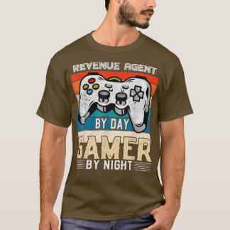 T-shirt Revenue agent by day gamer by night video gaming