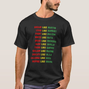 T-shirt Rêver Comme Martin Plomb Comme Harriet Black Histo