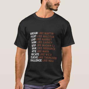 T-shirt Rêver Comme Martin Plomb Comme Harriet Black Histo