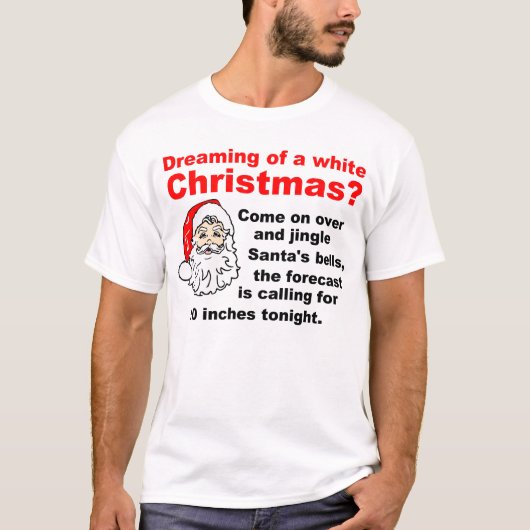 T-shirt Rêver de Noël blanc (Devant)