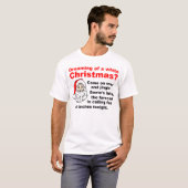 T-shirt Rêver de Noël blanc (Devant entier)