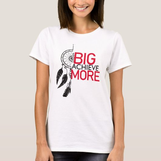 T-shirt Rêver grand réaliser plus inspirant graphique de c (Devant)