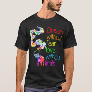 T-shirt Rêver sans peur Amour sans limites Eléphant LG
