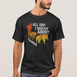 T-shirt Rêver toute la journée à la conduite de chiens de