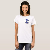 T-shirt revers bleu du logo 1-Sided (Devant entier)