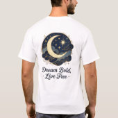 T-shirt Rêves célestes - Lune & Étoiles Inspirationnel Tee (Dos)