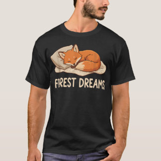 T-shirt Rêves de forêt Mignon renard roux endormi