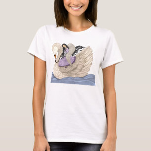 T-shirt Rêves doux (l'ange et le cygne) (polychromes)
