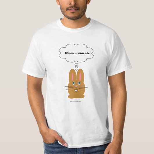 T-shirt Rêves mignons de lapin des carottes (Devant)