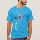 T-shirt Rêves Papillonnants : Libellule et Fleurs (Devant)