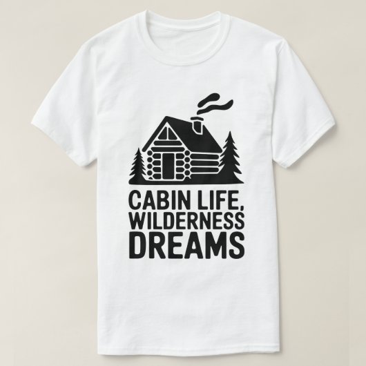 T-shirt Rêves Wilderness Cosy Cabine Silhouette Art (Design devant)