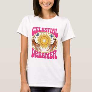 T-shirt Rêveur Céleste Soleil et Tigres
