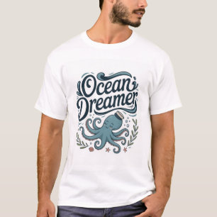 T-shirt Rêveur Océanique Petit Poulpe Mignon avec Élément
