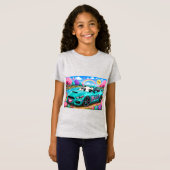 T-Shirt Rêveur sarcelle Racer (Devant entier)
