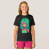 T-shirt Rêveuse Émeraude (Devant entier)