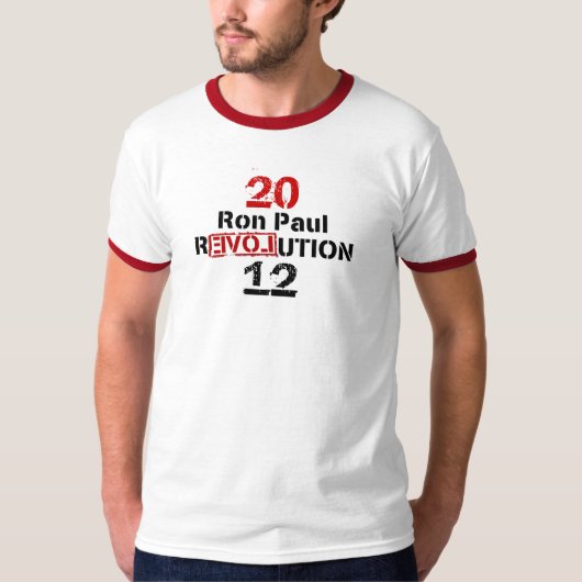 T-shirt Révolution 2012 de Ron Paul retardée (Devant)
