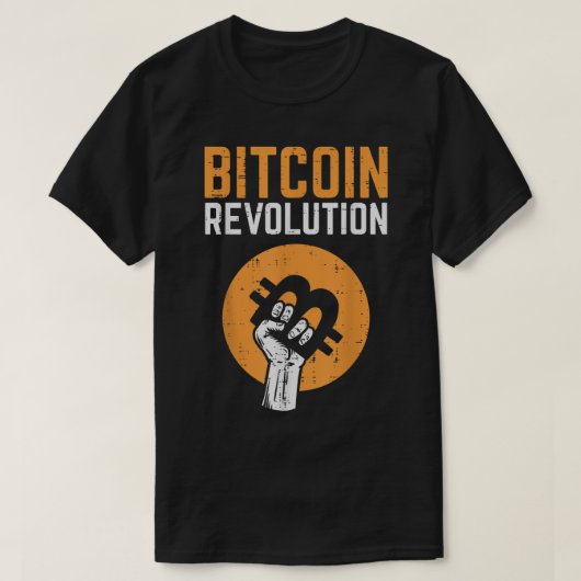 T-shirt Révolution Bitcoin Crypto Design (Design devant)